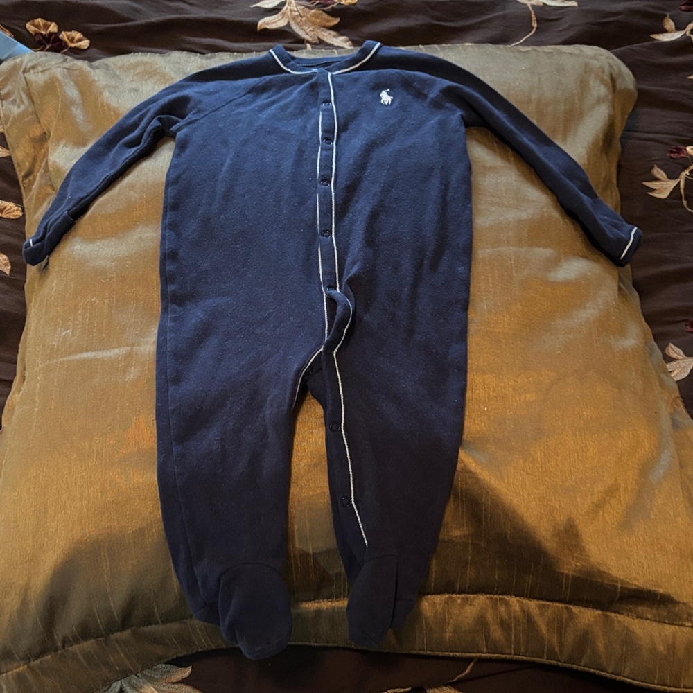 Ralph Lauren Navy Blue Kids Footie